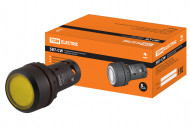 Кнопка SB7-CW3565 с возвратом, 1НО+1НЗ, d22 мм, с подсветкой 24 В LED, желтая, IP54 TDM Кнопка SB7-CW3565 с возвратом, 1НО+1НЗ, d22 мм, с подсветкой 24 В LED, желтая, IP54 TDM