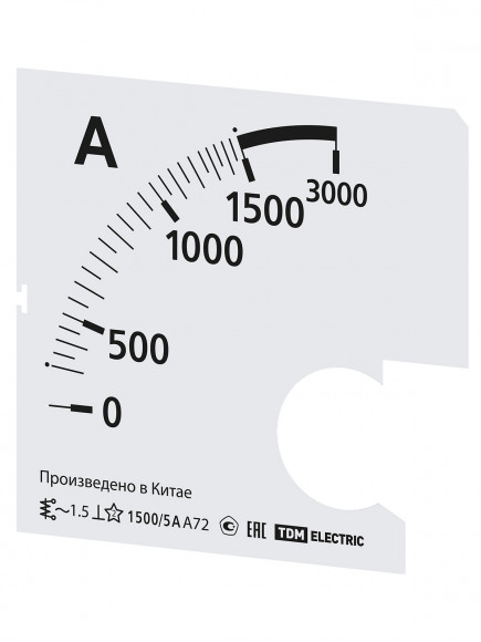 Шкала Ш72 1500/5А-1,5 (для А72 Х/5А) TDM Шкала Ш72 1500/5А-1,5 (для А72 Х/5А) TDM