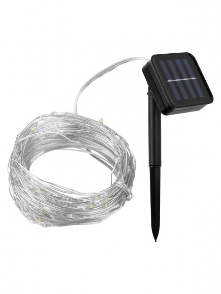 Гирлянда CCГ-112 "Роса" на солнечной батарее, 10 м, 100 LED, теплый белый, IP54, TDM Гирлянда CCГ-112 "Роса" на солнечной батарее, 10 м, 100 LED, теплый белый, IP54, TDM