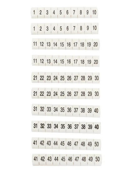 Маркеры для JXB-ST 2,5 NLPE с нумерацией 1-50 (100 шт.) EKF Маркеры для JXB-ST 2,5 NLPE с нумерацией 1-50 (100 шт.) EKF