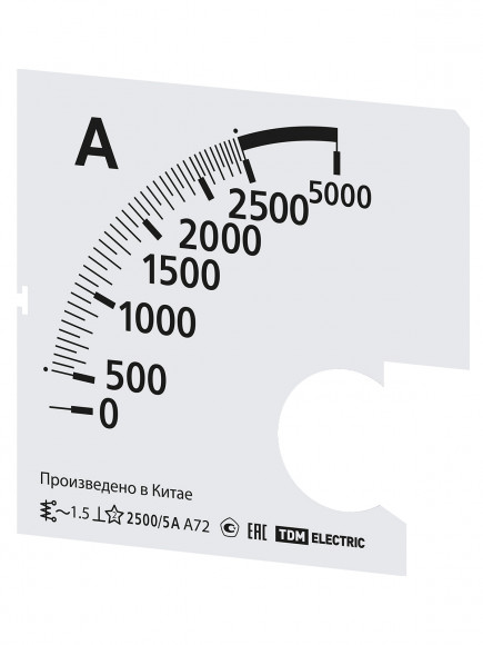 Шкала Ш72 2500/5А-1,5 (для А72 Х/5А) TDM Шкала Ш72 2500/5А-1,5 (для А72 Х/5А) TDM