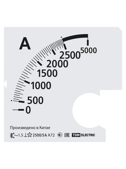 Шкала Ш72 2500/5А-1,5 (для А72 Х/5А) TDM Шкала Ш72 2500/5А-1,5 (для А72 Х/5А) TDM