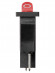 Выключатель клавишный KCD1-101B 250В AC/DC, 1P, 6А, (2с), ON-OFF, черный корпус, красная клавиша, Mini, TDM