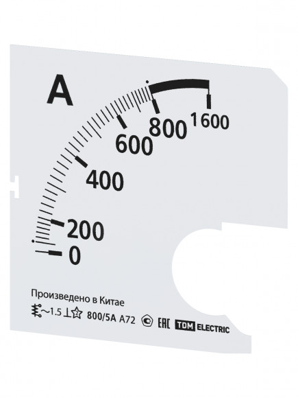 Шкала Ш72 800/5А-1,5 (для А72 Х/5А) TDM Шкала Ш72 800/5А-1,5 (для А72 Х/5А) TDM