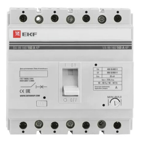 Выключатель автоматический ВА-99 160/160А 4P 35кА EKF PROxima