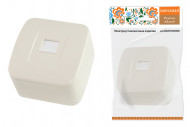 Розетка компьютерная (RJ-45) открытой установки IP20, сл. кость "Дача" Народная Розетка компьютерная (RJ-45) открытой установки IP20, сл. кость "Дача" Народная