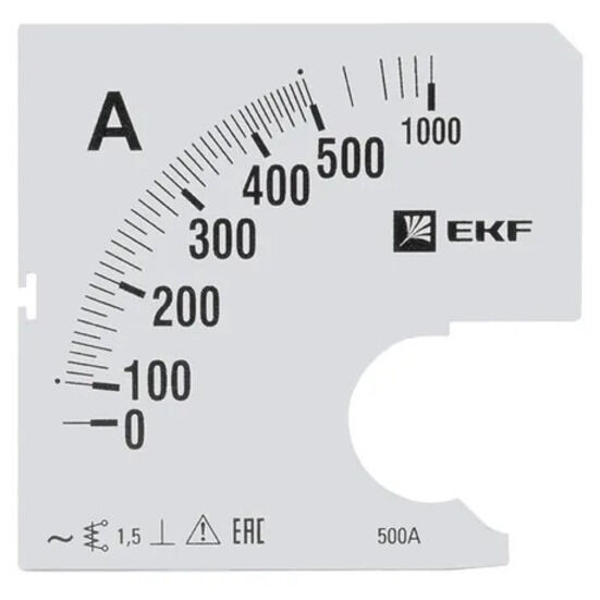 Шкала сменная для A961 500/5А-1,5 EKF PROxima Шкала сменная для A961 500/5А-1,5 EKF PROxima