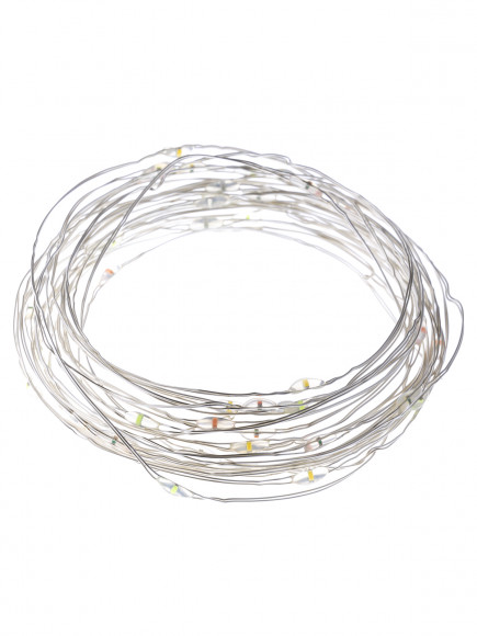 Гирлянда светодиодная "Роса50" 50LED, 5м, многоцвет., 2хCR2032 , TDM