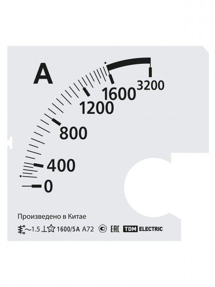 Шкала Ш72 1600/5А-1,5 (для А72 Х/5А) TDM Шкала Ш72 1600/5А-1,5 (для А72 Х/5А) TDM
