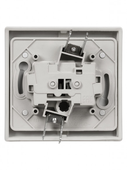 Кнопка звонковая скрытой установки IP54 6A серая "Вуокса" TDM