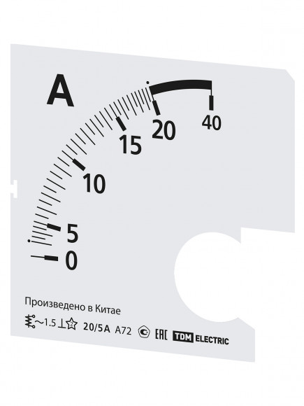 Шкала Ш72 20/5А-1,5 (для А72 Х/5А) TDM Шкала Ш72 20/5А-1,5 (для А72 Х/5А) TDM