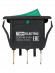 Выключатель клавишный KCD3-101N/B 250В AC/DC, 1P, 15А, (3с), ON-OFF, черный корпус, зеленая клавиша с LED подсветкой TDM