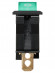 Выключатель клавишный KCD3-101N/B 250В AC/DC, 1P, 15А, (3с), ON-OFF, черный корпус, зеленая клавиша с LED подсветкой TDM