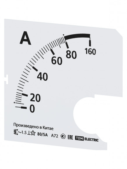 Шкала Ш72 80/5А-1,5 (для А72 Х/5А) TDM Шкала Ш72 80/5А-1,5 (для А72 Х/5А) TDM