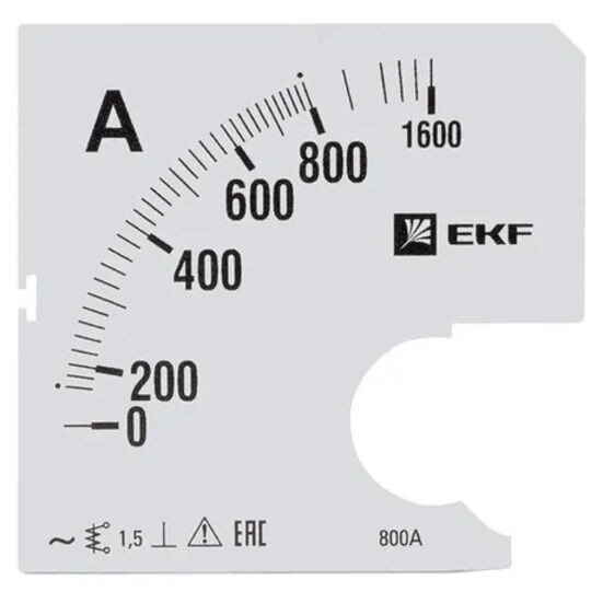 Шкала сменная для A961 800/5А-1,5 EKF PROxima Шкала сменная для A961 800/5А-1,5 EKF PROxima