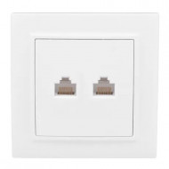 Минск Розетка RJ-45+Phone СП белая EKF Basic