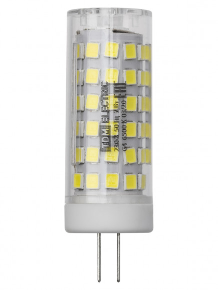 Лампа светодиодная G4-7 Вт-230 В-6500 К, SMD, 18,5x57 мм TDM