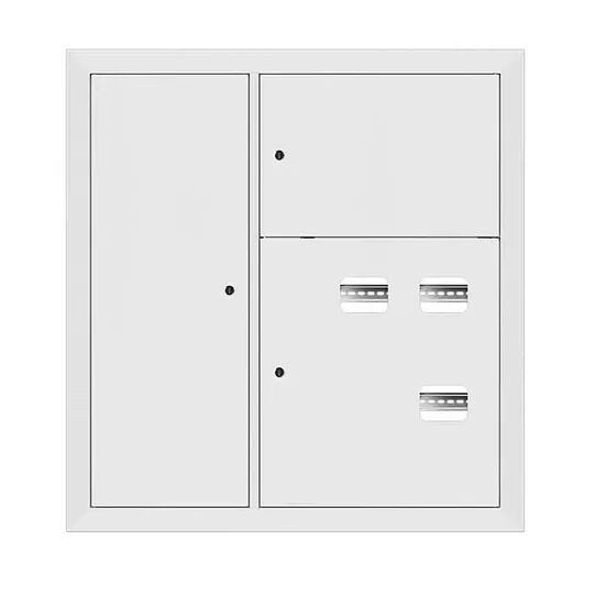 Щит этажный 3 кв. RAL9003 со слаботочным отсеком слева (1000х950х150) EKF PROxima
