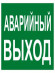 Знак металл E23 "Указатель запасного выхода" (150x300) фотолюминесцентный ГОСТ 12.4.026-2015 EKF PROxima