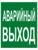Знак металл E23 "Указатель запасного выхода" (150x300) фотолюминесцентный ГОСТ 12.4.026-2015 EKF PROxima