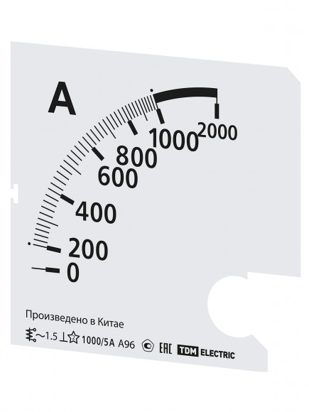 Шкала Ш96 1000/5А-1,5 (для А96 Х/5А) TDM Шкала Ш96 1000/5А-1,5 (для А96 Х/5А) TDM