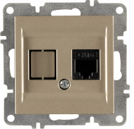 L/K Механизм Розетка компьютерная (Rj45 Cat6), Arvia, (титан)