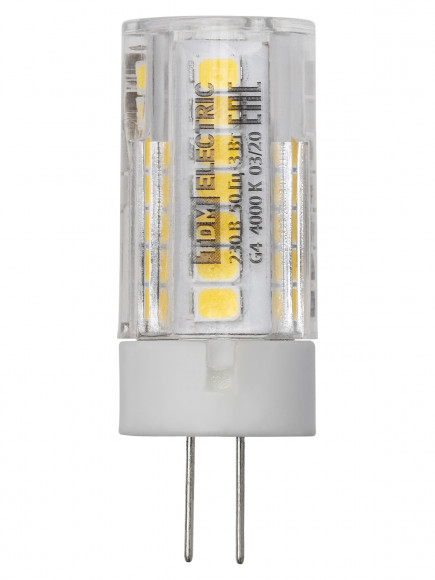 Лампа светодиодная G4-3 Вт-230 В-4000 К, SMD, 16x43 мм TDM Лампа светодиодная G4-3 Вт-230 В-4000 К, SMD, 16x43 мм TDM