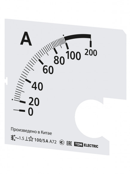 Шкала Ш72 100/5А-1,5 (для А72 Х/5А) TDM Шкала Ш72 100/5А-1,5 (для А72 Х/5А) TDM