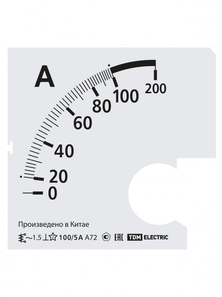 Шкала Ш72 100/5А-1,5 (для А72 Х/5А) TDM Шкала Ш72 100/5А-1,5 (для А72 Х/5А) TDM