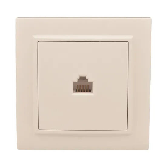 Розетка RJ-45 1-мест. СП бежевый Минск EKF