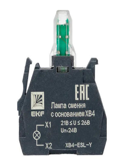 Лампа сменная c основанием XB4 желтая 24В EKF PROxima