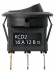 Выключатель клавишный круглый KCD2-101N-2 12В AC/DC, 1P, 16А, (3с), ON-OFF, черный с синей точечной LED подсветкой TDM