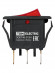 Выключатель клавишный KCD3-101N/B 250В AC/DC, 1P, 15А, (3с), ON-OFF, черный корпус, красная клавиша с LED подсветкой TDM
