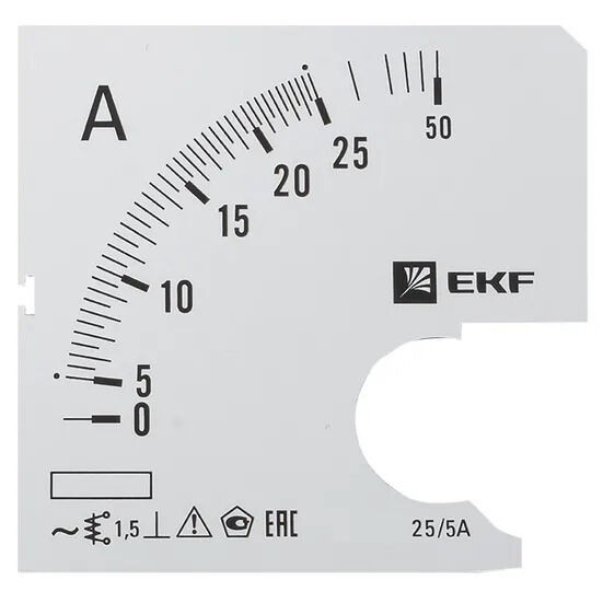 Шкала сменная для A721 25/5А-1,5 EKF PROxima Шкала сменная для A721 25/5А-1,5 EKF PROxima