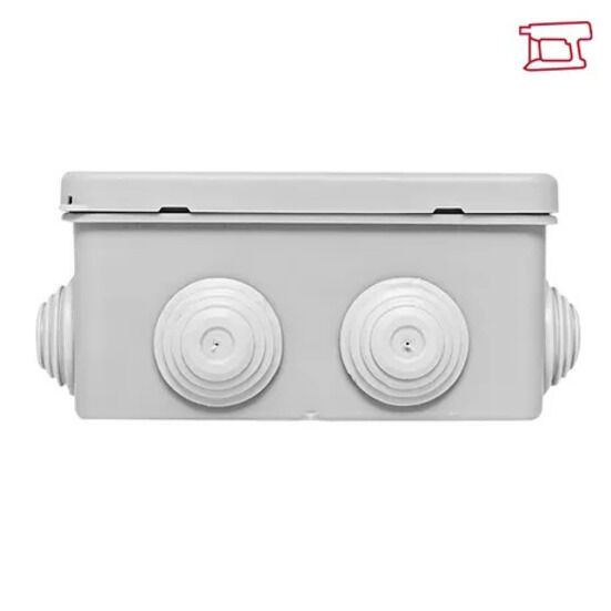 Коробка распределительная КМР-030-014 с крышкой (100х100х50), 10 мембр. вводов IP55 розн. стикер EKF