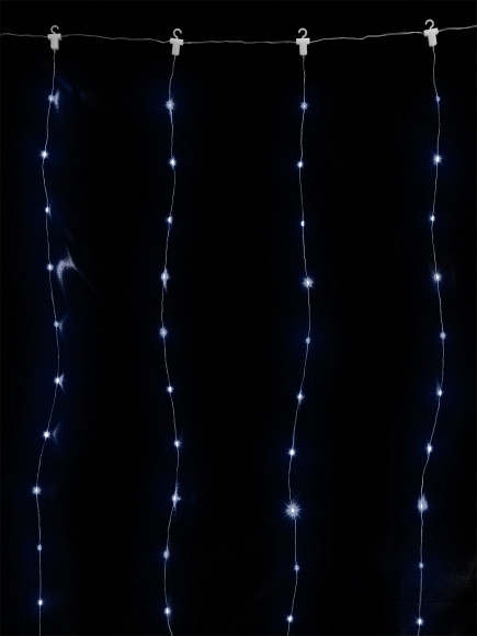Гирлянда светодиодная "Роса - занавес" 2х2 м, 200LED, белый, ПДУ, USB, IP20, TDM